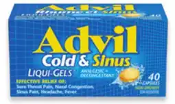 Walmart Advil Cold & Sinus 40s offer