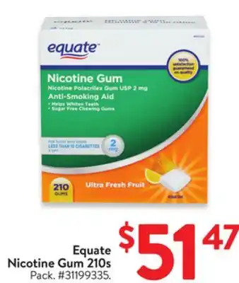 Walmart Equate Nicotine Gum 210s offer