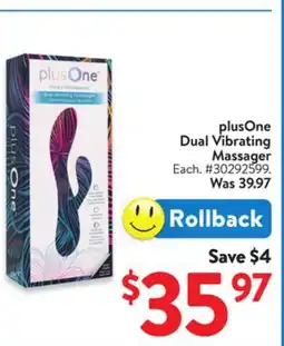 Walmart plusOne Dual Vibrating Massager offer