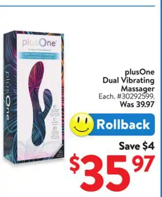 Walmart plusOne Dual Vibrating Massager offer