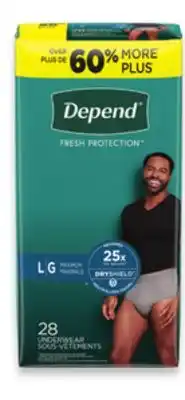 Walmart Depend Underwear Value Pack offer