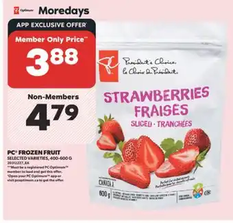 Real Canadian Superstore PC FROZEN FRUIT, 400-600 G offer