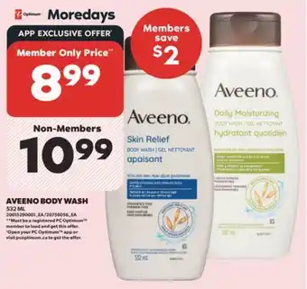 Real Canadian Superstore AVEENO BODY WASH, 532 ML offer