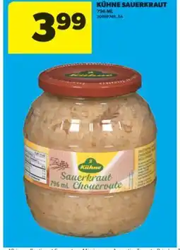 Real Canadian Superstore KÜHNE SAUERKRAUT, 796 ML offer