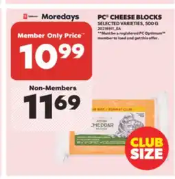 Real Canadian Superstore PC CHEESE BLOCKS offer