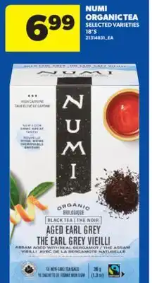 Real Canadian Superstore NUMI ORGANIC TEA, 18' S offer