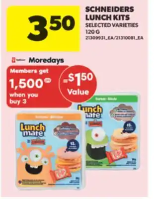 Real Canadian Superstore SCHNEIDERS LUNCH KITS, 120 G offer