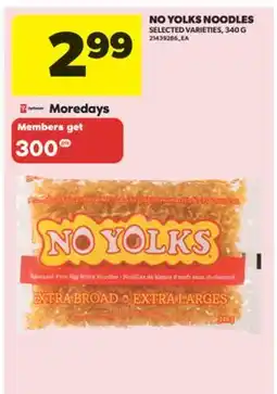 Real Canadian Superstore NO YOLKS NOODLES, 340 G offer