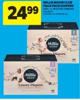 Real Canadian Superstore MILLIE MOON CLUB PACK PACK DIAPERS, 54-108'S offer