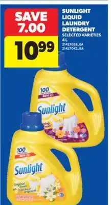 Real Canadian Superstore SUNLIGHT LIQUID LAUNDRY DETERGENT, 4 L offer