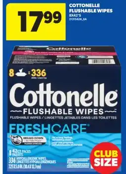 Real Canadian Superstore COTTONELLE FLUSHABLE WIPES, 8X42'S offer