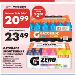 Real Canadian Superstore GATORADE SPORT DRINKS, 24X591 ML offer