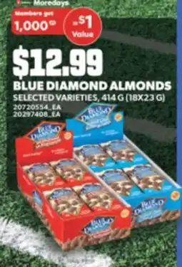 Real Canadian Superstore BLUE DIAMOND ALMONDS, 414 G (18X23 G) offer