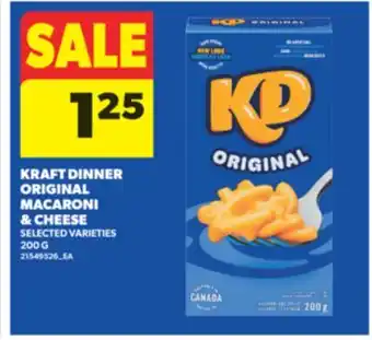 Real Canadian Superstore KRAFT DINNER ORIGINAL MACARONI & CHEESE, 200 G offer