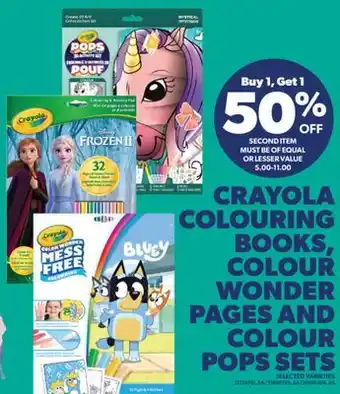 Real Canadian Superstore CRAYOLA COLOURING BOOKS, COLOUR WONDER PAGES AND COLOUR POPS SETS offer