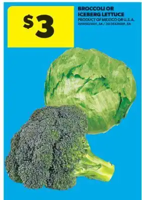 Real Canadian Superstore BROCCOLI OR ICEBERG LETTUCE offer