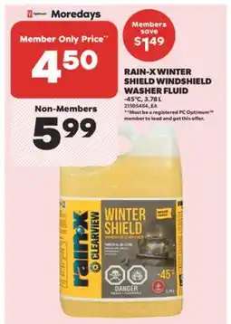 Real Canadian Superstore RAIN-X WINTER SHIELD WINDSHIELD WASHER FLUID-45°C, 3.78 L offer