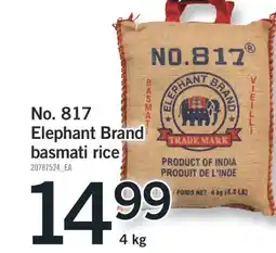 Fortinos ELEPHANT BRAND BASMATI RICE, 4 KG offer