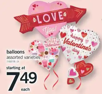 Fortinos BALLOONS offer