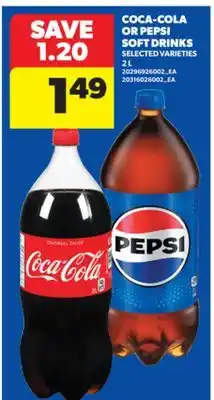 Real Canadian Superstore COCA-COLA OR PEPSI SOFT DRINKS, 2 L offer