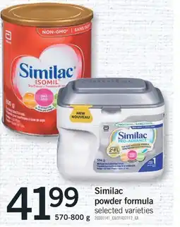 Fortinos SIMILAC POWDER FORMULA, 570-800 g offer