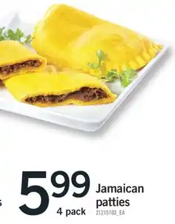 Fortinos JAMAICAN PATTIES, 4 PACK offer