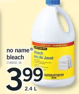 Fortinos NO NAME BLEACH, 2.4 L offer