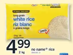 Fortinos NO NAME RICE, 2 KG offer