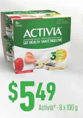 Fortinos ACTIVIA , 8X100 G offer