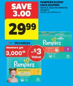 Real Canadian Superstore PAMPERS ECONO PACK DIAPERS, 58-200'S offer