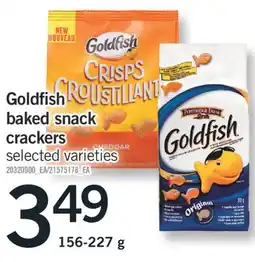 Fortinos GOLDFISH BAKED SNACK CRACKERS, 156-227 G offer