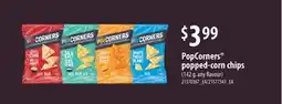 Fortinos POPCORNERS POPPED-CORN CHIPS, (142 g. any flavour) offer