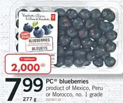 Fortinos PC BLUEBERRIES, 277 G offer