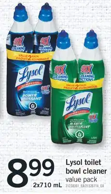 Fortinos LYSOL TOILET BOWL CLEANER, 2X710 ML offer