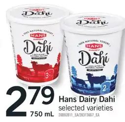 Fortinos HANS DAIRY DAHI, 750 mL offer