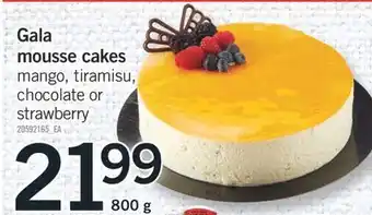 Fortinos GALA MOUSSE CAKES, 800 g offer