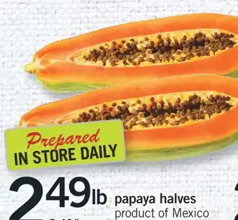 Fortinos PAPAYA HALVES offer