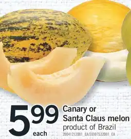 Fortinos CANARY OR SANTA CLAUS MELON offer