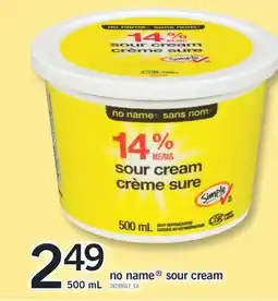 Fortinos NO NAME SOUR CREAM, 500 ML offer