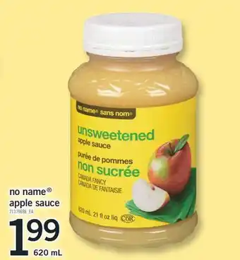 Fortinos NO NAME APPLE SAUCE, 620 ML offer