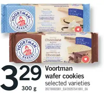 Fortinos VOORTMAN WAFER COOKIES, 300 G offer