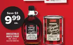 Metro IRRESISTIBLES MAPLE SYRUP 500-540 ML offer