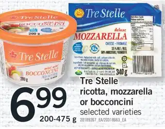 Fortinos TRE STELLE RICOTTA, MOZZARELLA OR BOCCONCINI offer