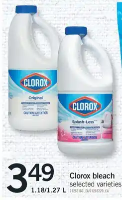 Fortinos CLOROX BLEACH, 1.18/1.27 L offer