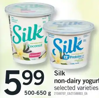 Fortinos SILK NON-DAIRY YOGURT, 500-650 G offer