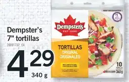 Fortinos DEMPSTER'S 7 TORTILLAS, 340 G offer