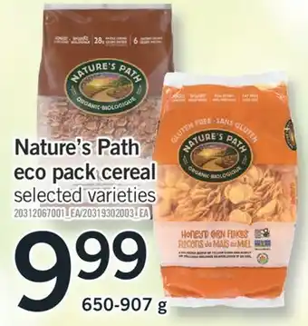 Fortinos NATURE'S PATH ECO PACK CEREAL, 650-907 G offer