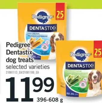 Fortinos PEDIGREE DENTASTIX DOG TREATS, 396-608 G offer