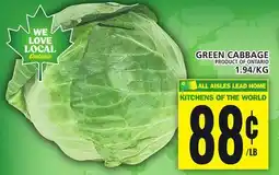 Food Basics GREEN CABBAGE offer