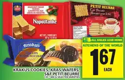 Food Basics KRAKUS COOKIES,KRAS WAFERS,S&F PETIT BEURRE offer